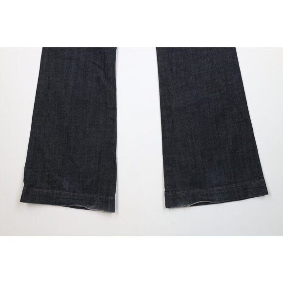 Vtg Y2K Express X2 Womens 8R Faded Stella Full Leg Flared Stretch Denim Jeans - Picture 12 of 13